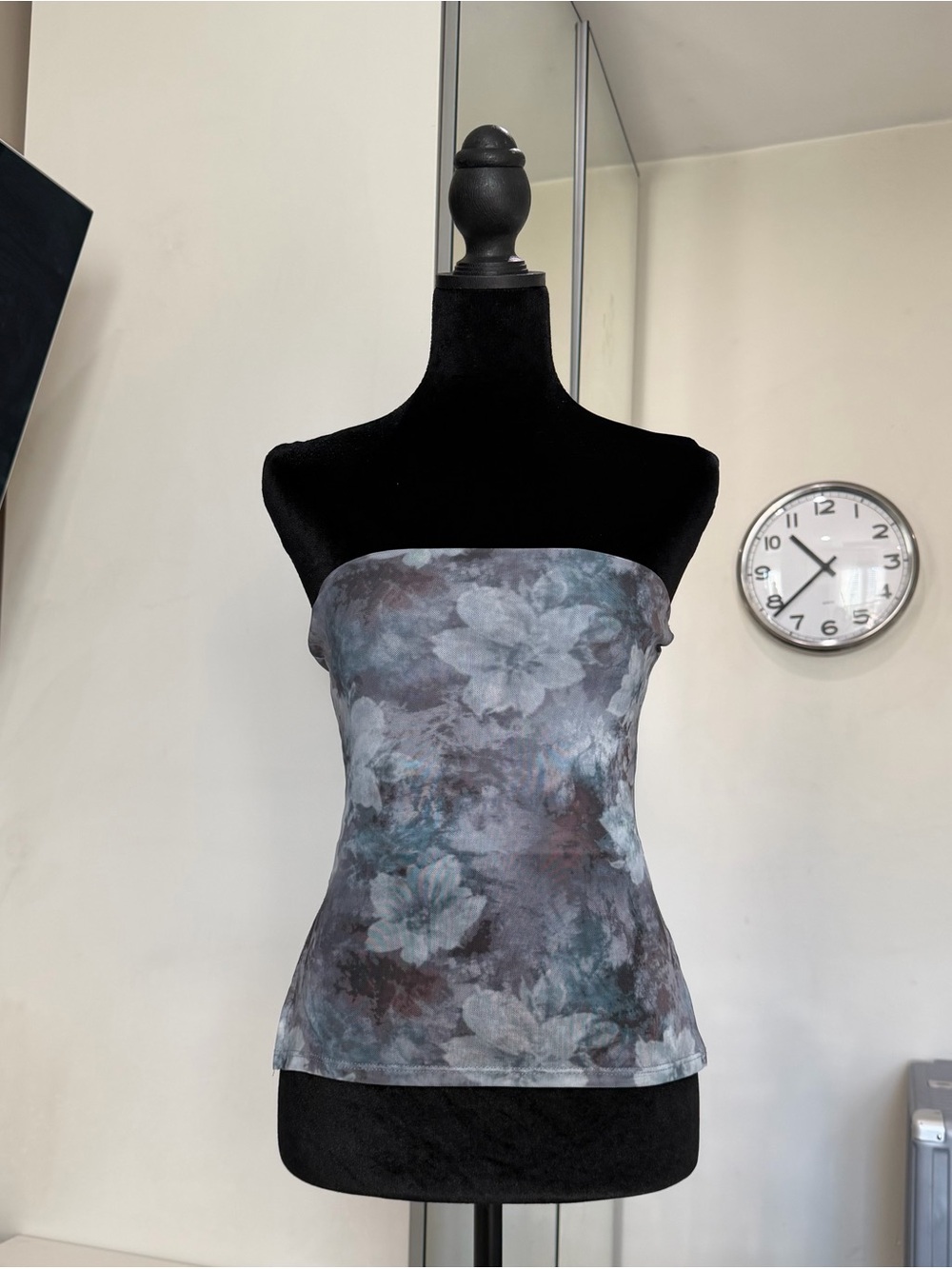 Rebellious Dreams Floral Mesh Tube Top
